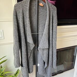 Eileen Fisher Charcoal Open Front Cardigan